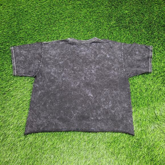 1973 Pink-Floyd Crop-Top Shirt Womens Large 21x21 Charcoal Wash - Picture 2 of 11